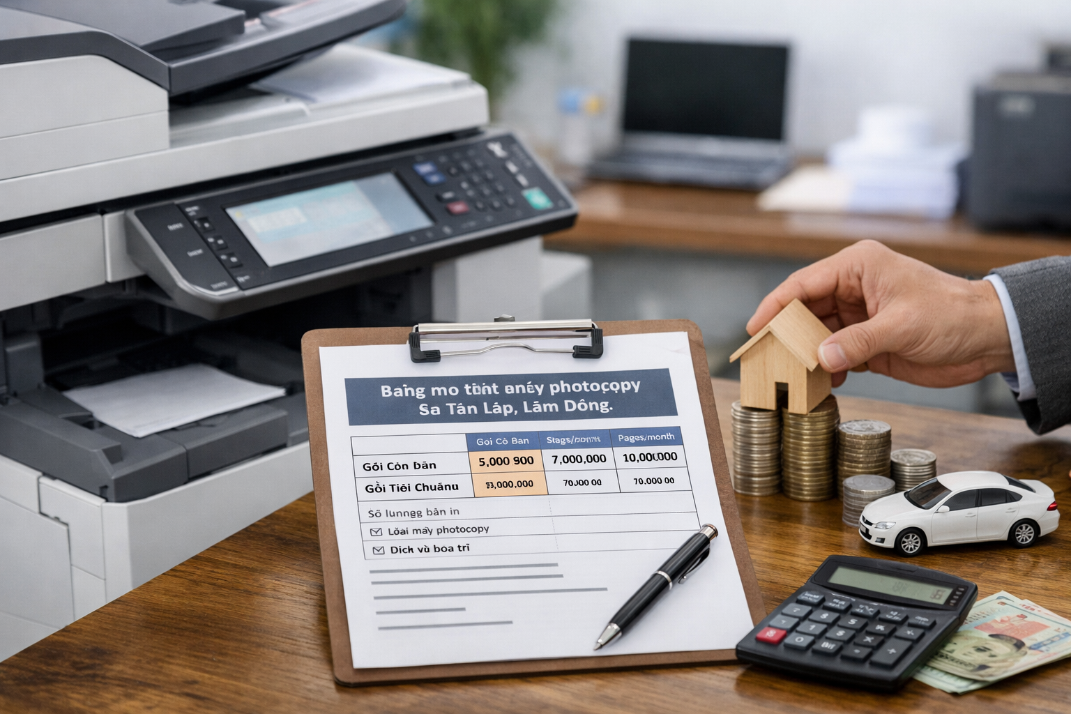 Cho thuê máy photocopy Tân Lập Lâm Đồng - Bảng giá cho thuê máy photocopy tại Tân Lập Lâm Đồng và các yếu tố ảnh hưởng