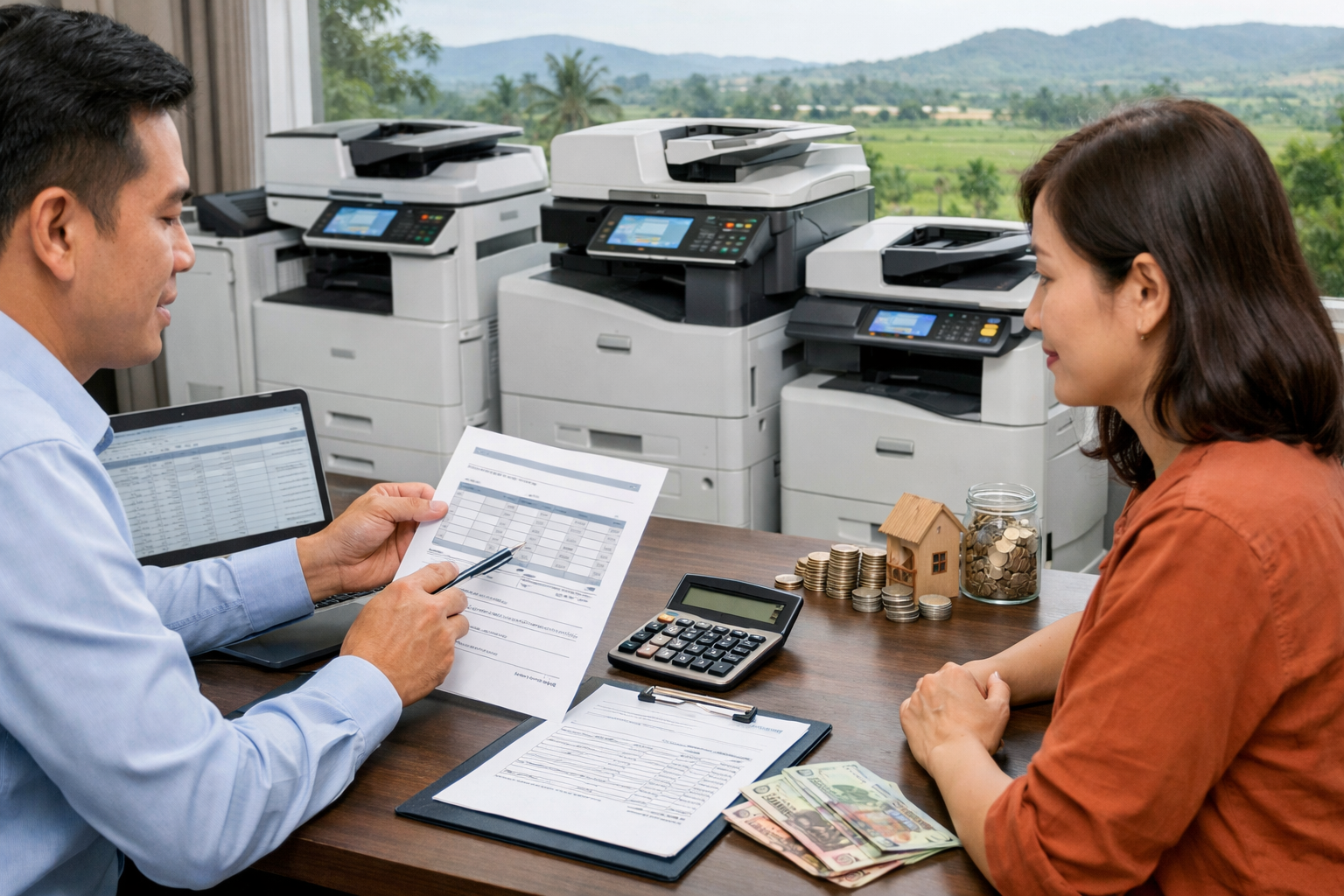 Cho thuê máy photocopy Hàm Kiệm Lâm Đồng - Báo giá cho thuê máy photocopy Hàm Kiệm Lâm Đồng và các yếu tố ảnh hưởng