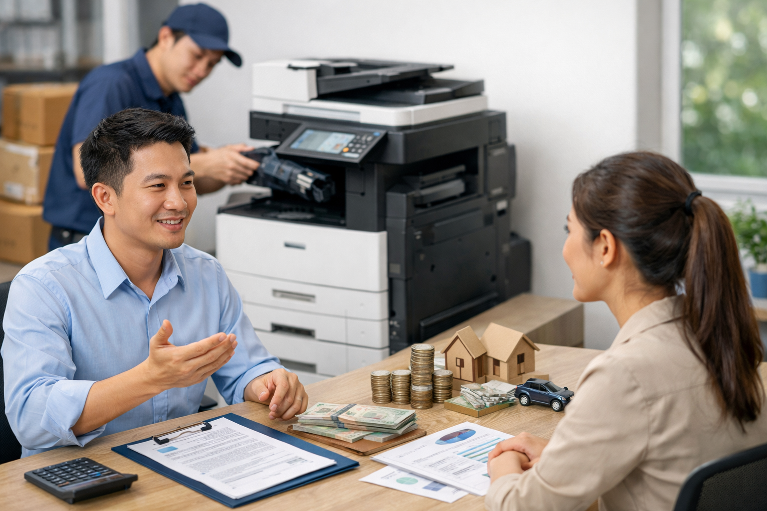 Cho thuê máy photocopy Sông Lũy Lâm Đồng - Lợi ích thực tế khi thuê máy photocopy tại Sông Lũy thay vì mua mới