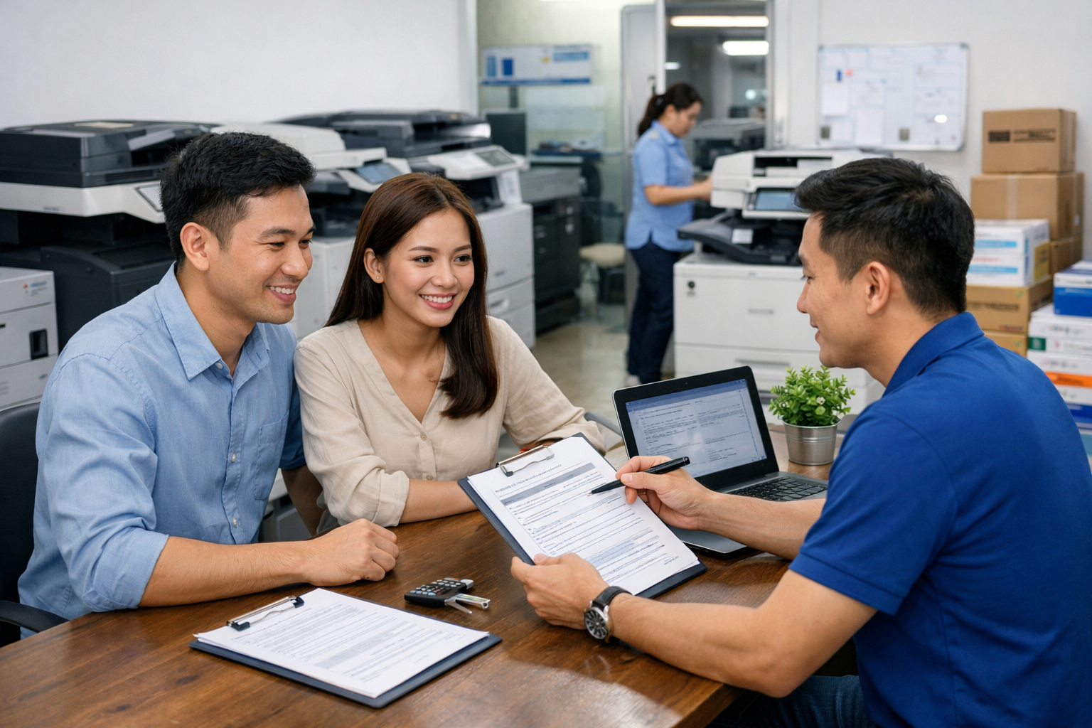 Cho thuê máy photocopy Phan Sơn Lâm Đồng - Kinh nghiệm chọn đơn vị cho thuê máy photocopy uy tín tại Phan Sơn và quy trình thuê từ A–Z