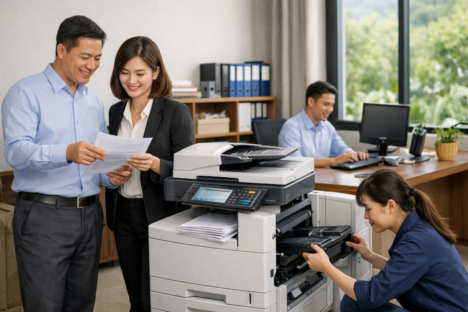 Cho thuê máy photocopy Hòa Ninh Lâm Đồng - Lợi ích thực tế khi sử dụng dịch vụ cho thuê máy photocopy tại Hòa Ninh