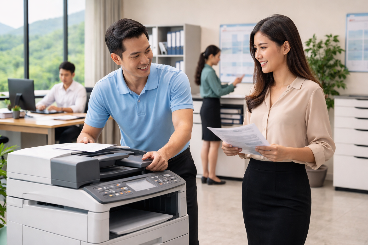 Cho thuê máy photocopy Đam Rông 3 Lâm Đồng - Lợi ích thực tế khi sử dụng dịch vụ cho thuê máy photocopy tại Đam Rông 3