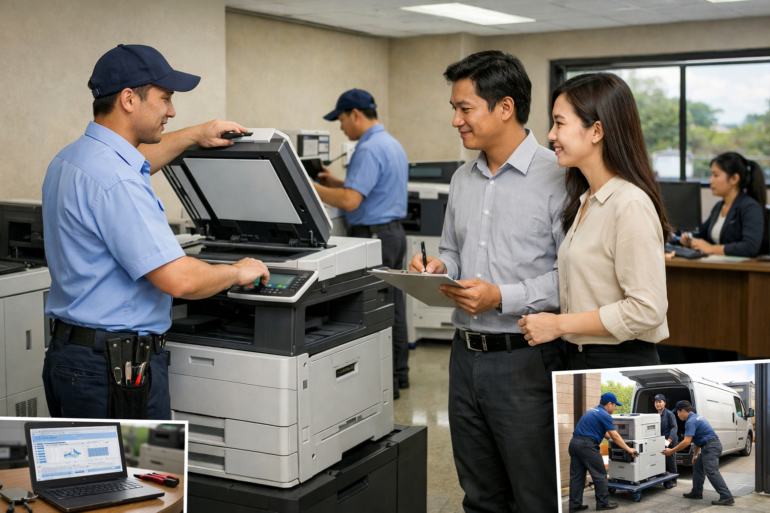 Cho thuê máy photocopy Đồng Kho Lâm Đồng - Quy trình cho thuê máy photocopy chuyên nghiệp tại Đồng Kho