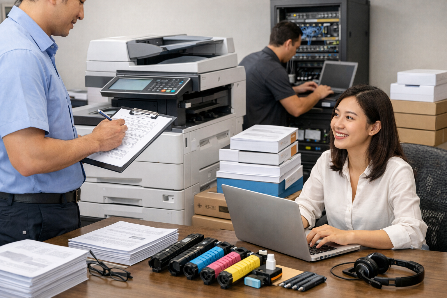 So sánh thuê máy photocopy Lạc Dương - Những dịch vụ đi kèm khi thuê máy photocopy tại Lạc Dương