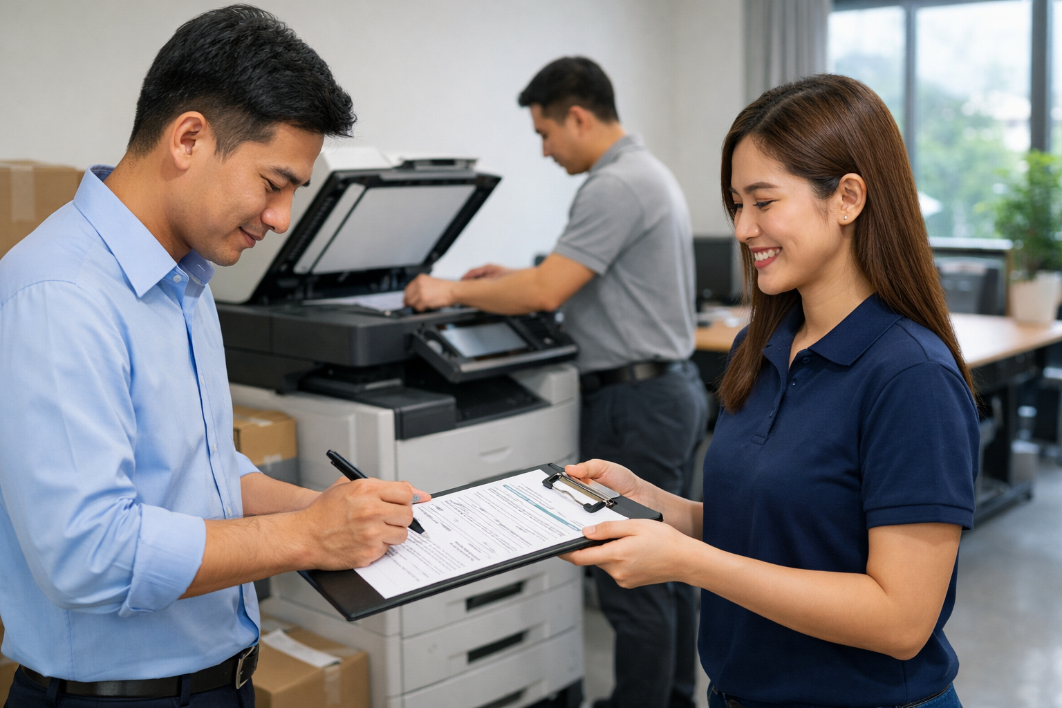 Cho thuê máy photocopy tốt nhất Lạc Dương - Quy trình thuê máy photocopy tại Lạc Dương