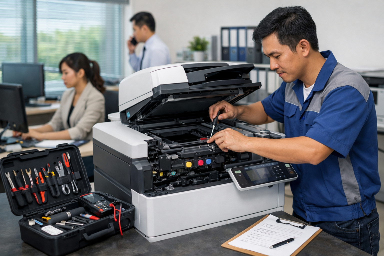 Thuê máy photocopy tại Phan Rí Cửa Lâm Đồng có dịch vụ kỹ thuật không? - Dịch vụ kỹ thuật đi kèm trong gói cho thuê máy photocopy