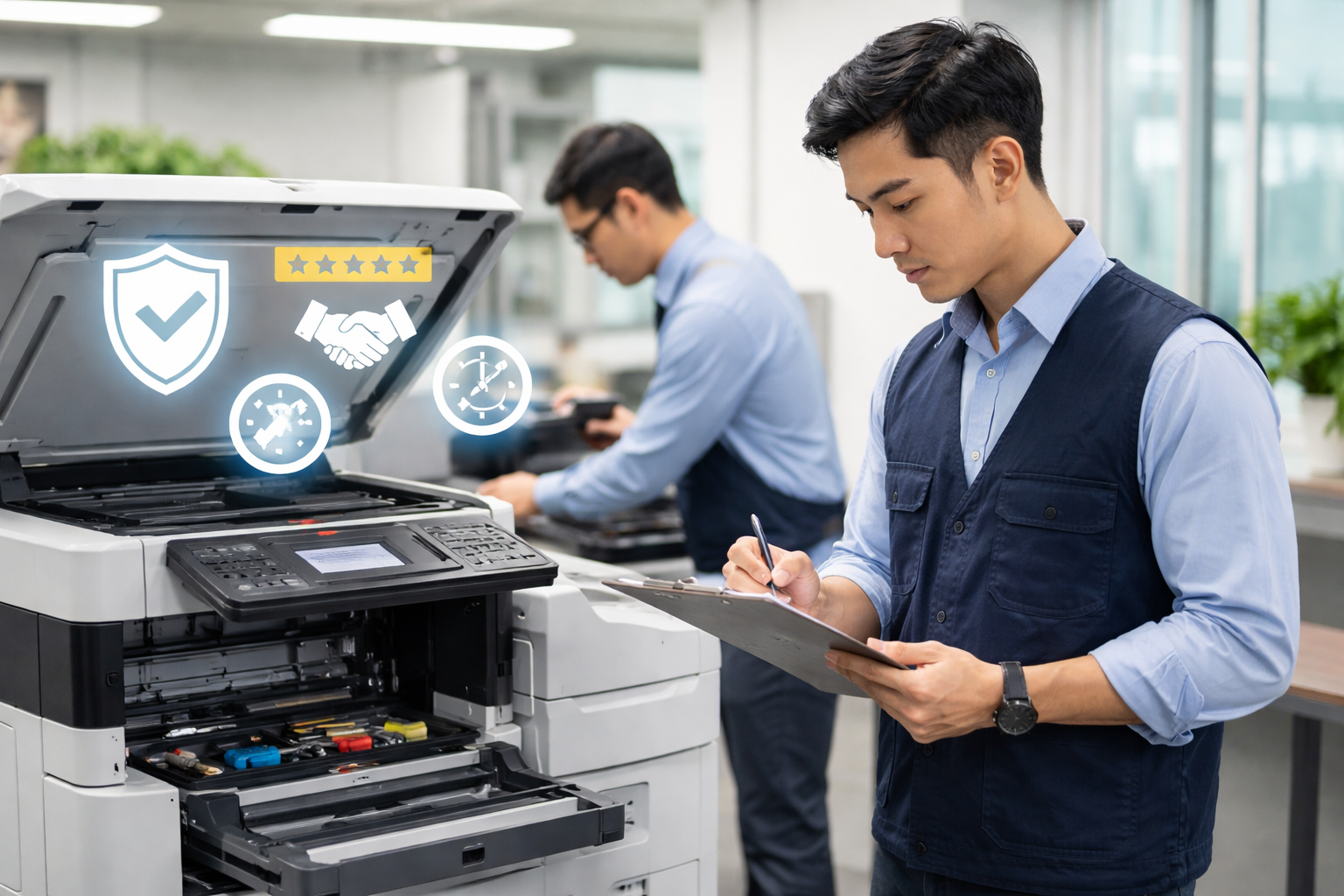 Công ty cho thuê máy photocopy tại Đức Trọng Lâm Đồng nào tốt nhất? - Những yếu tố quyết định chất lượng dịch vụ cho thuê máy photocopy