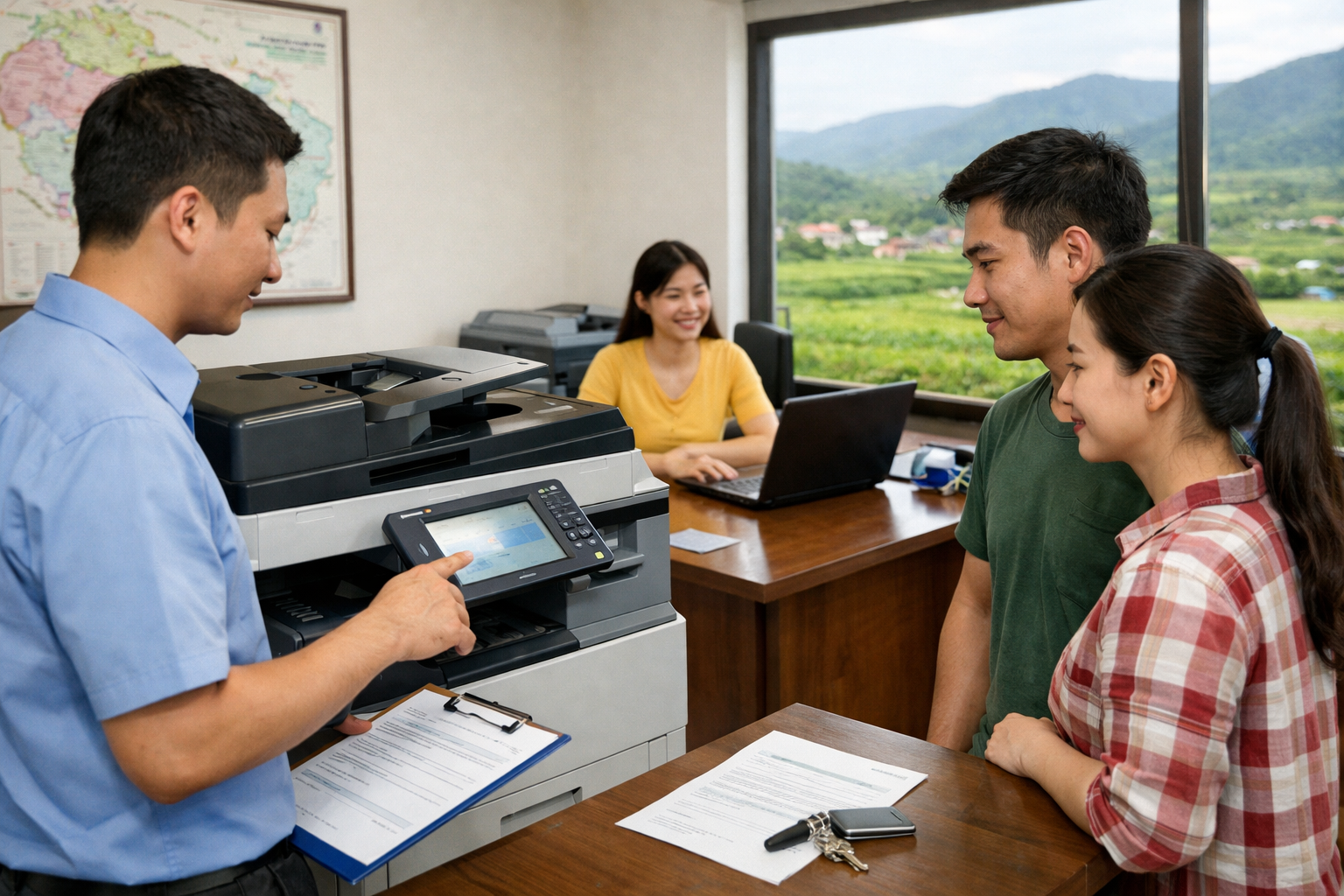 Cho thuê máy photocopy Xã Ninh Gia Lâm Đồng - Quy Trình Thuê Máy Photocopy Tại Xã Ninh Gia Lâm Đồng