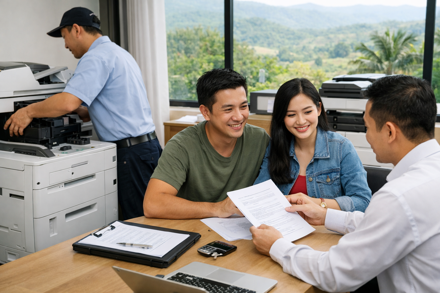 Cho thuê máy photocopy Đổi tên thành Đạ Huoai 3 Lâm Đồng - Quy trình cho thuê máy photocopy tại Đạ Huoai