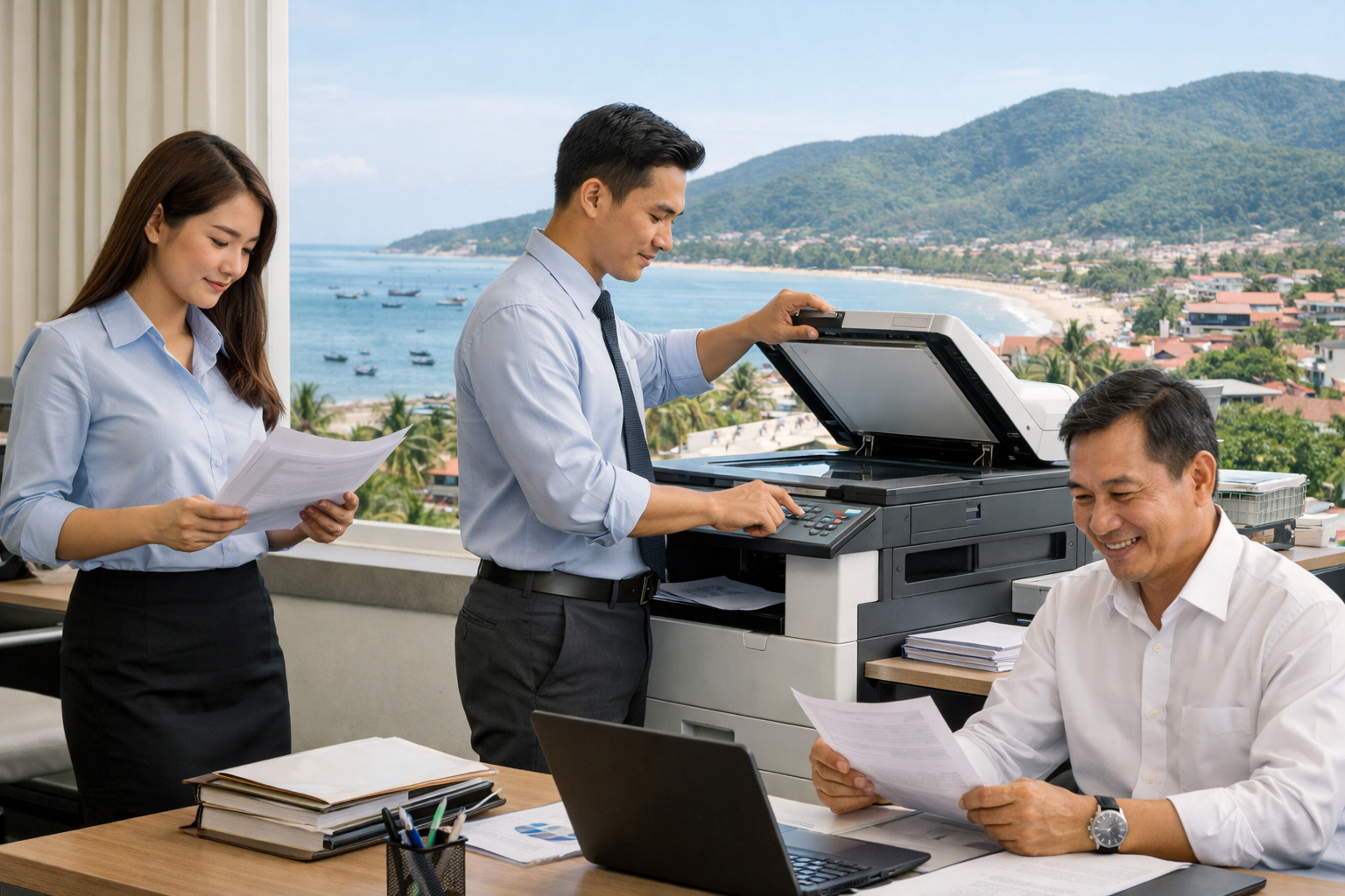 Cho thuê máy photocopy Phường La Gi Phan Thiết Lâm Đồng - Lợi ích của việc sử dụng dịch vụ cho thuê máy photocopy đối với các doanh nghiệp tại Phường La Gi, Phan Thiết, Lâm Đồng