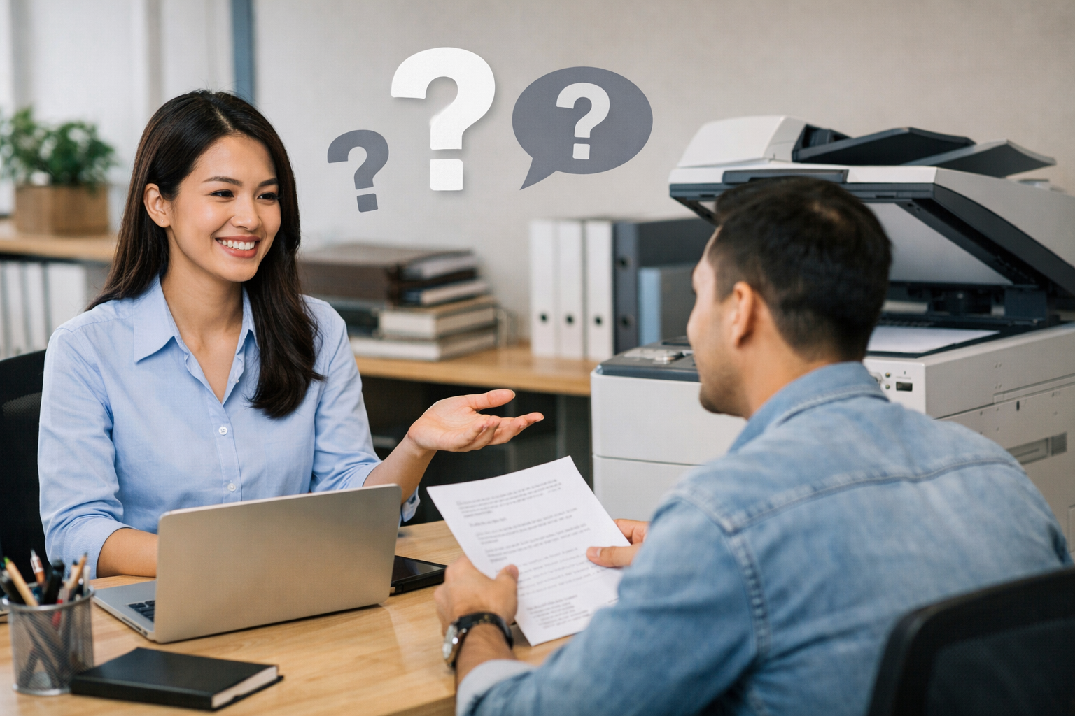 Cho thuê máy photocopy Phường La Gi Phan Thiết Lâm Đồng - Các câu hỏi thường gặp (FAQ)