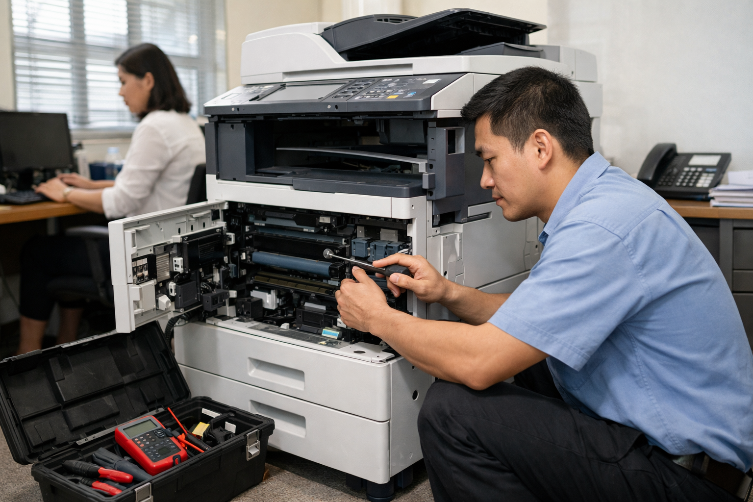 Cho thuê máy photocopy Phường Phan Thiết Phan Thiết Lâm Đồng - Bảo Trì và Hỗ Trợ Kỹ Thuật Khi Thuê Máy Photocopy