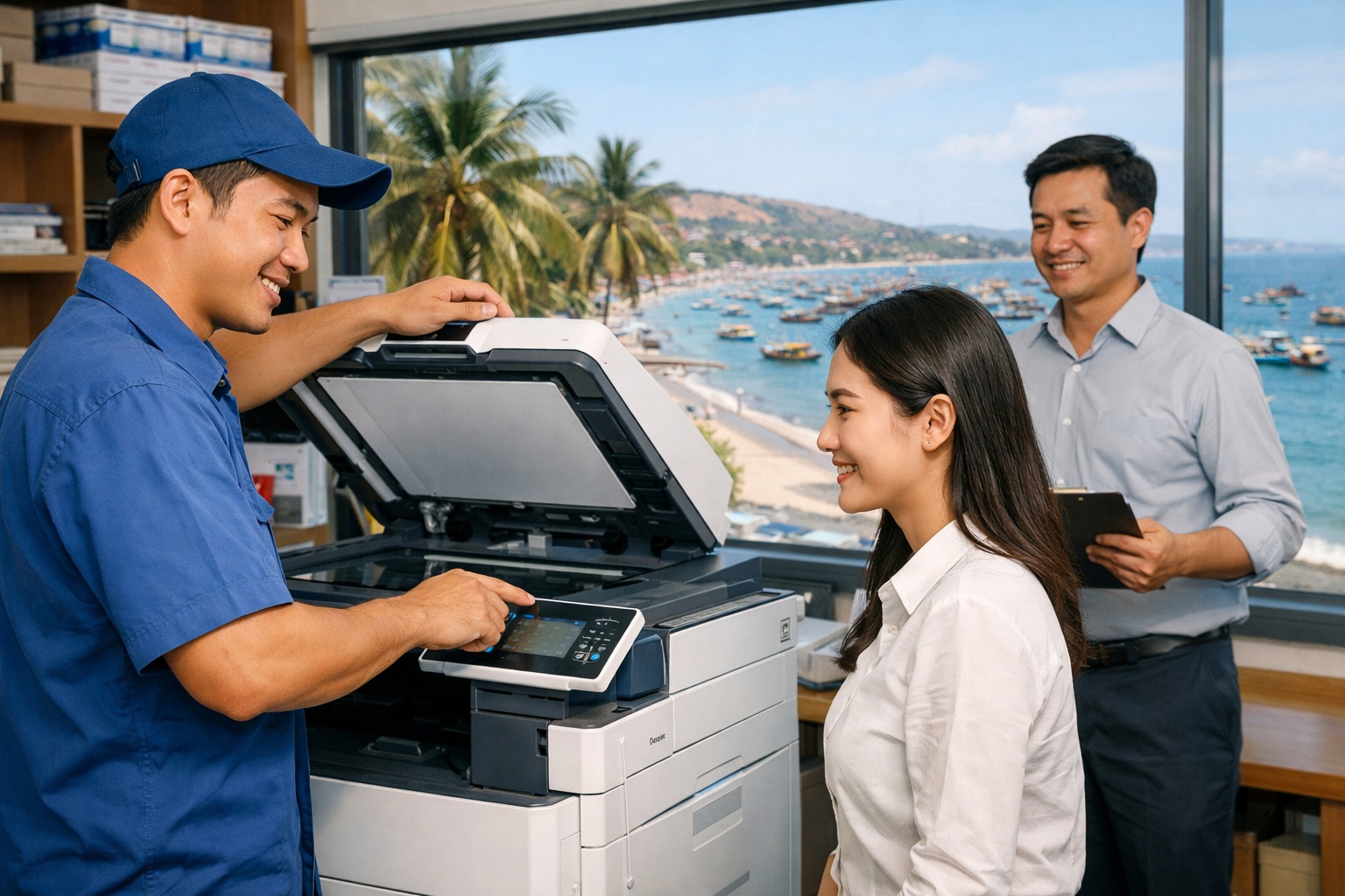 Cho thuê máy photocopy Phường Mũi Né Phan Thiết Lâm Đồng - Quy trình cho thuê máy photocopy tại Phường Mũi Né, Phan Thiết
