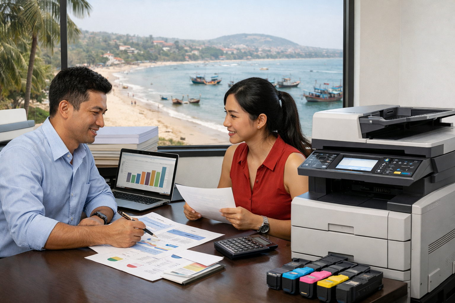 Cho thuê máy photocopy Phường Mũi Né Phan Thiết Lâm Đồng - Các yếu tố ảnh hưởng đến giá cho thuê máy photocopy tại Phường Mũi Né, Phan Thiết