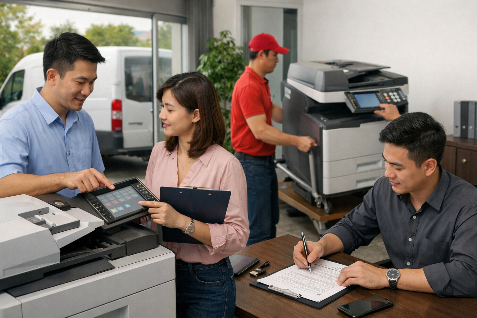 Cho thuê máy photocopy Quảng Tín Lâm Đồng - Quy trình cho thuê máy photocopy tại Quảng Tín Lâm Đồng