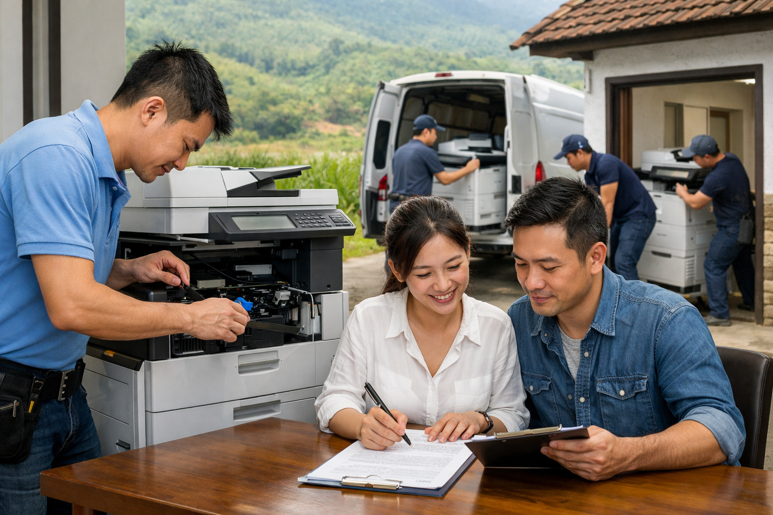 Cho thuê máy photocopy Nâm Nung Lâm Đồng - Quy trình cho thuê máy photocopy tại Nâm Nung, Lâm Đồng