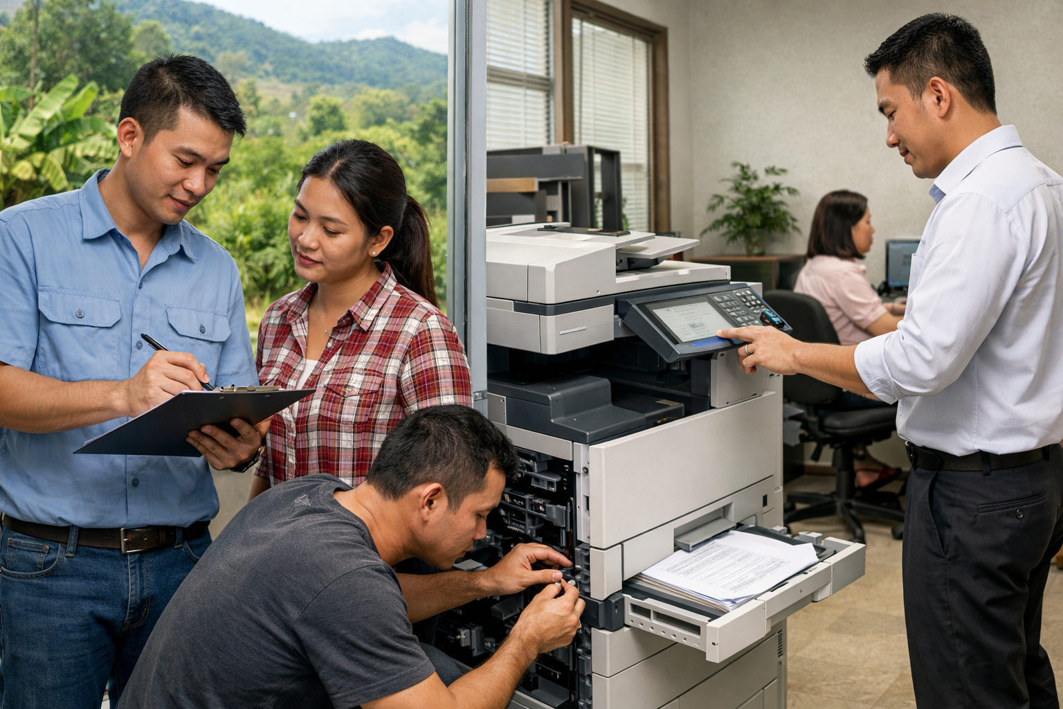 Cho thuê máy photocopy Suối Kiết Lâm Đồng - Quy trình cho thuê máy photocopy tại Suối Kiết Lâm Đồng: Từ khảo sát đến vận hành ổn định