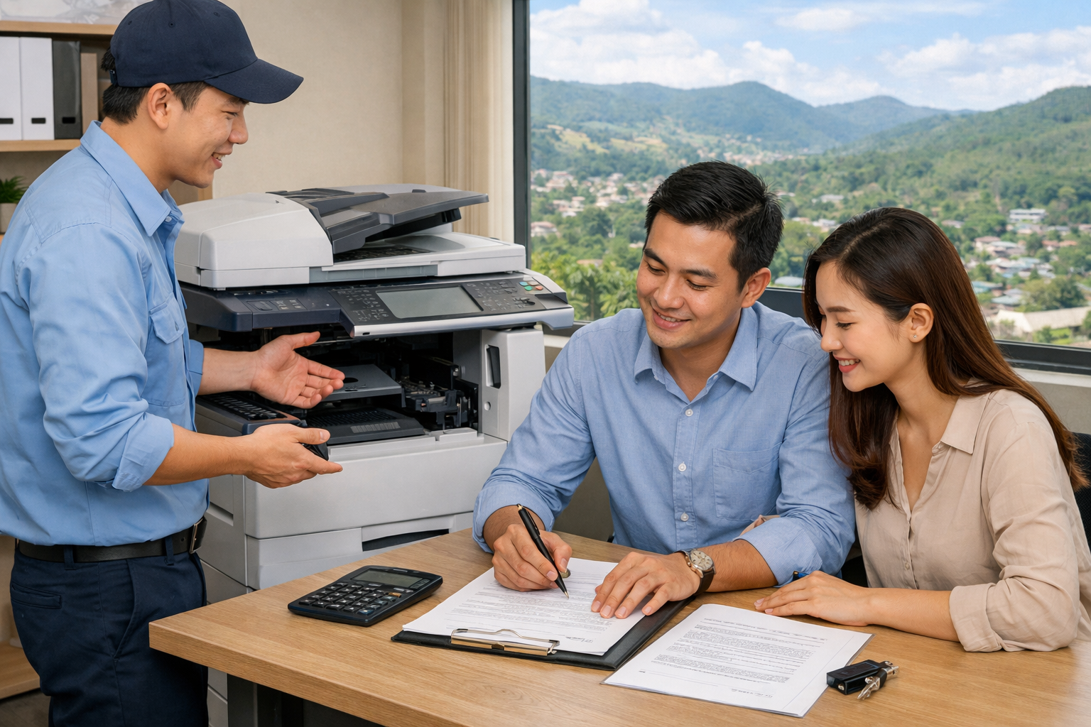 hướng dẫn thuê máy photocopy Lâm Đồng - Quy Trình Thuê Máy Photocopy Lâm Đồng