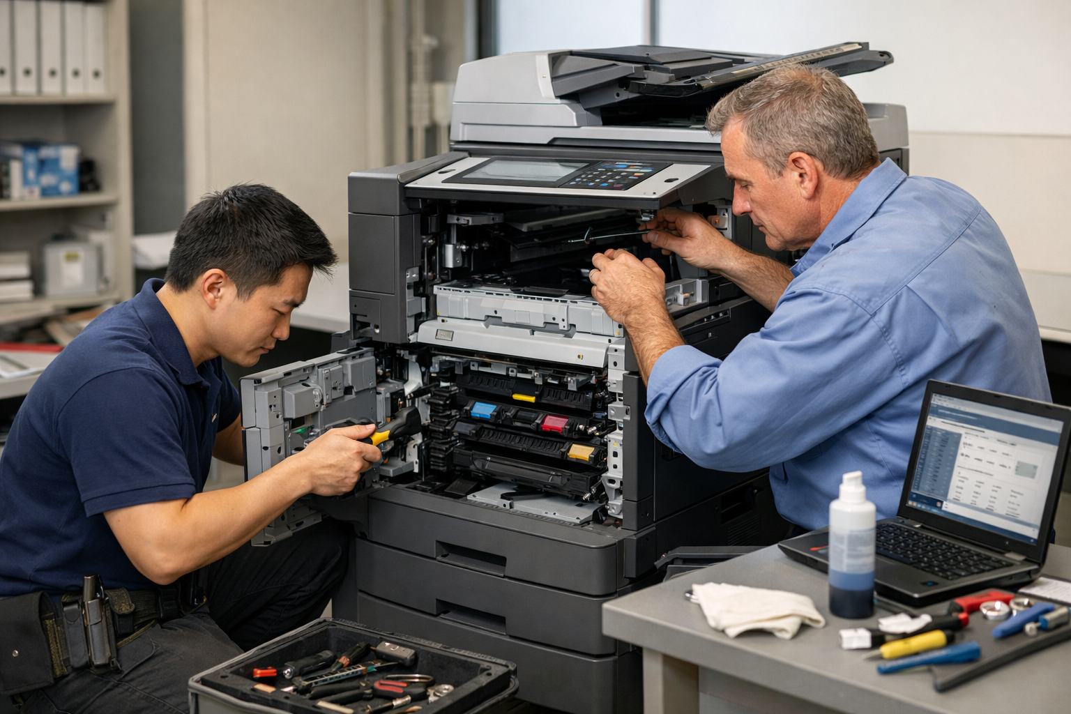 thuê máy photocopy có bảo trì không - Các Hình Thức Bảo Trì Máy Photocopy Khi Thuê