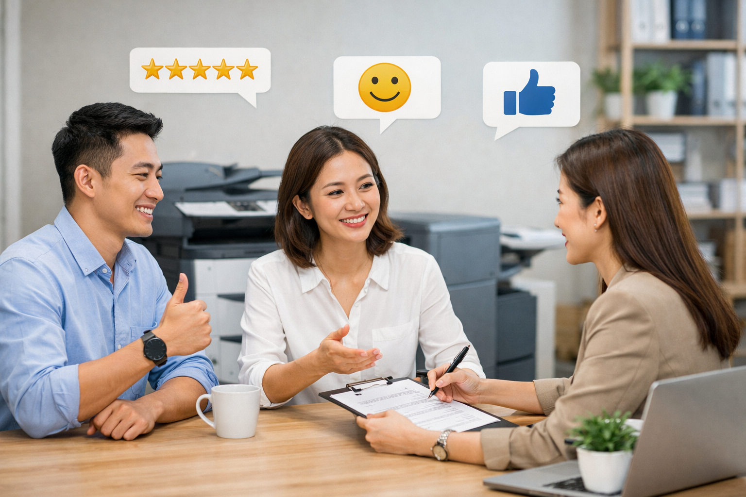 đánh giá thuê máy photocopy Xuân Hương - Đánh giá từ khách hàng về dịch vụ thuê máy photocopy Xuân Hương