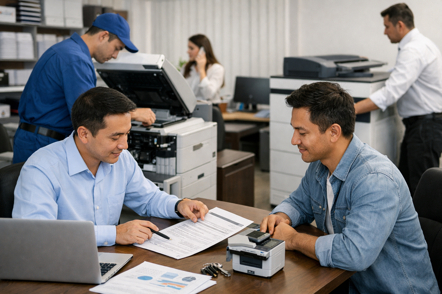 hướng dẫn thuê máy photocopy Sơn Điền - Quy Trình Thuê Máy Photocopy Tại Sơn Điền