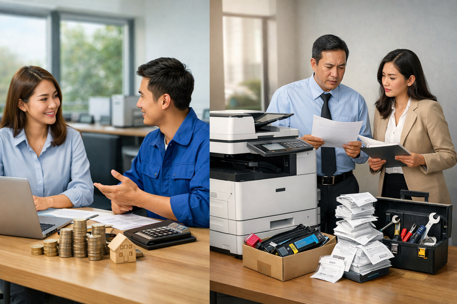 thuê máy photocopy Hòa Bắc giá bao nhiêu - Lợi Ích Khi Thuê Máy Photocopy Tại Hòa Bắc So Với Mua Máy