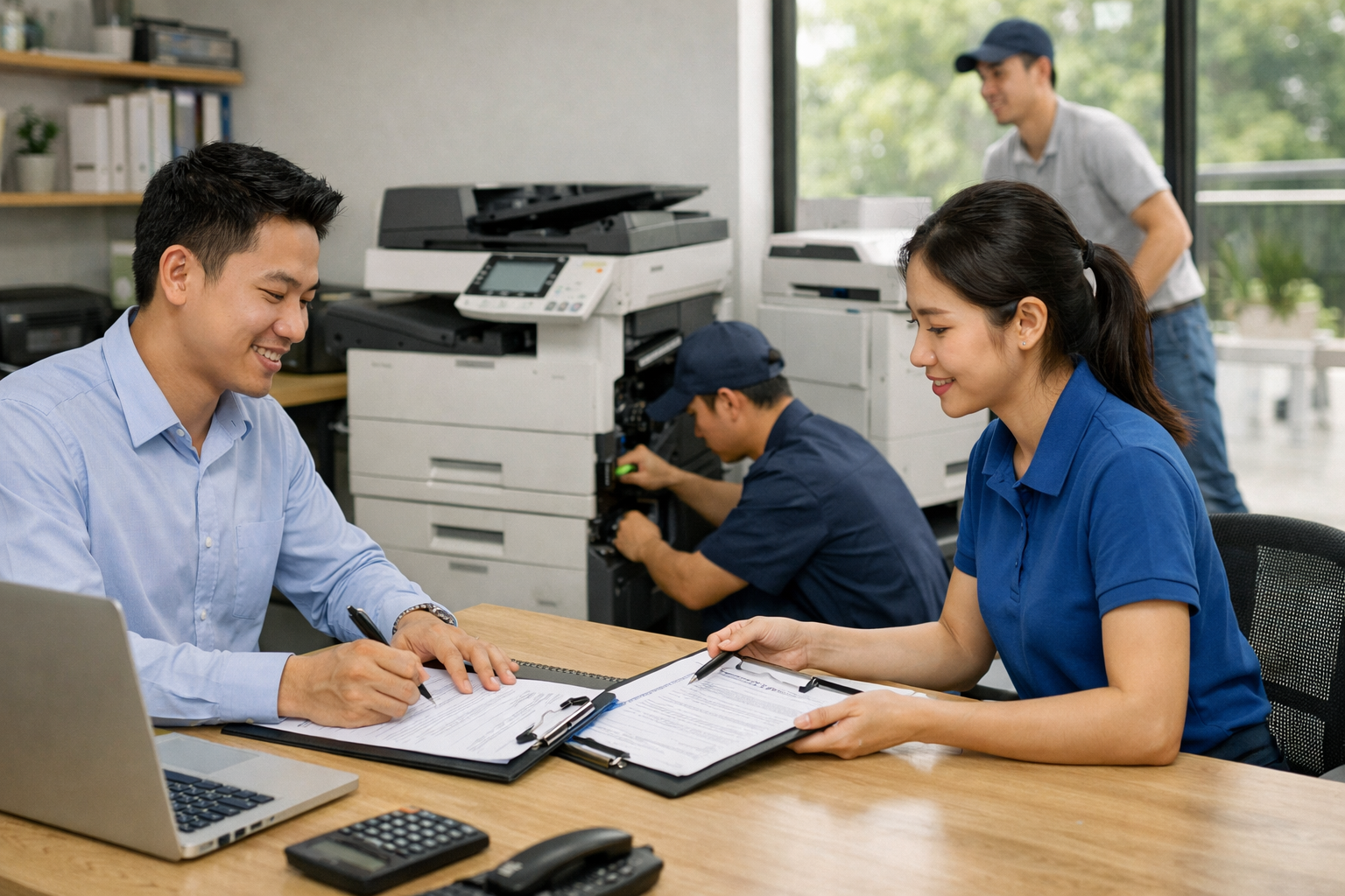 dịch vụ thuê máy photocopy Hòa Bắc - Quy trình thuê máy photocopy tại Hòa Bắc