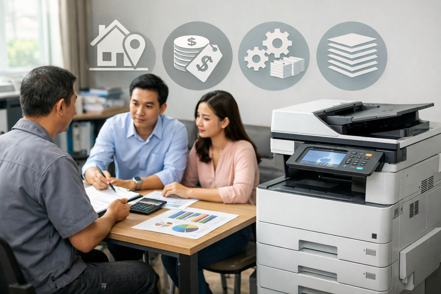 Chi phí thuê photocopy Phúc Thọ Lâm Hà - Những yếu tố ảnh hưởng đến chi phí thuê máy photocopy tại Phúc Thọ Lâm Hà