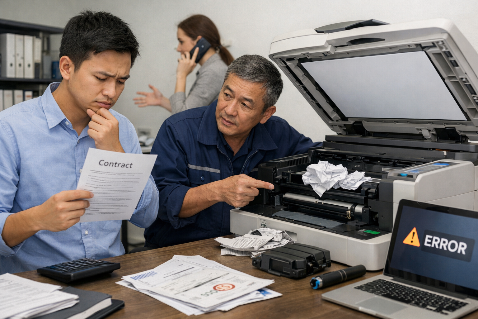 Cách thuê photocopy Phúc Thọ Lâm Hà - Những sai lầm phổ biến khi thuê máy photocopy và cách tránh