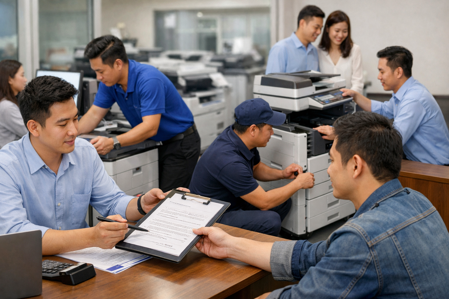 dịch vụ thuê máy photocopy Tân Hà - Quy Trình Thuê Máy Photocopy Tại Tân Hà