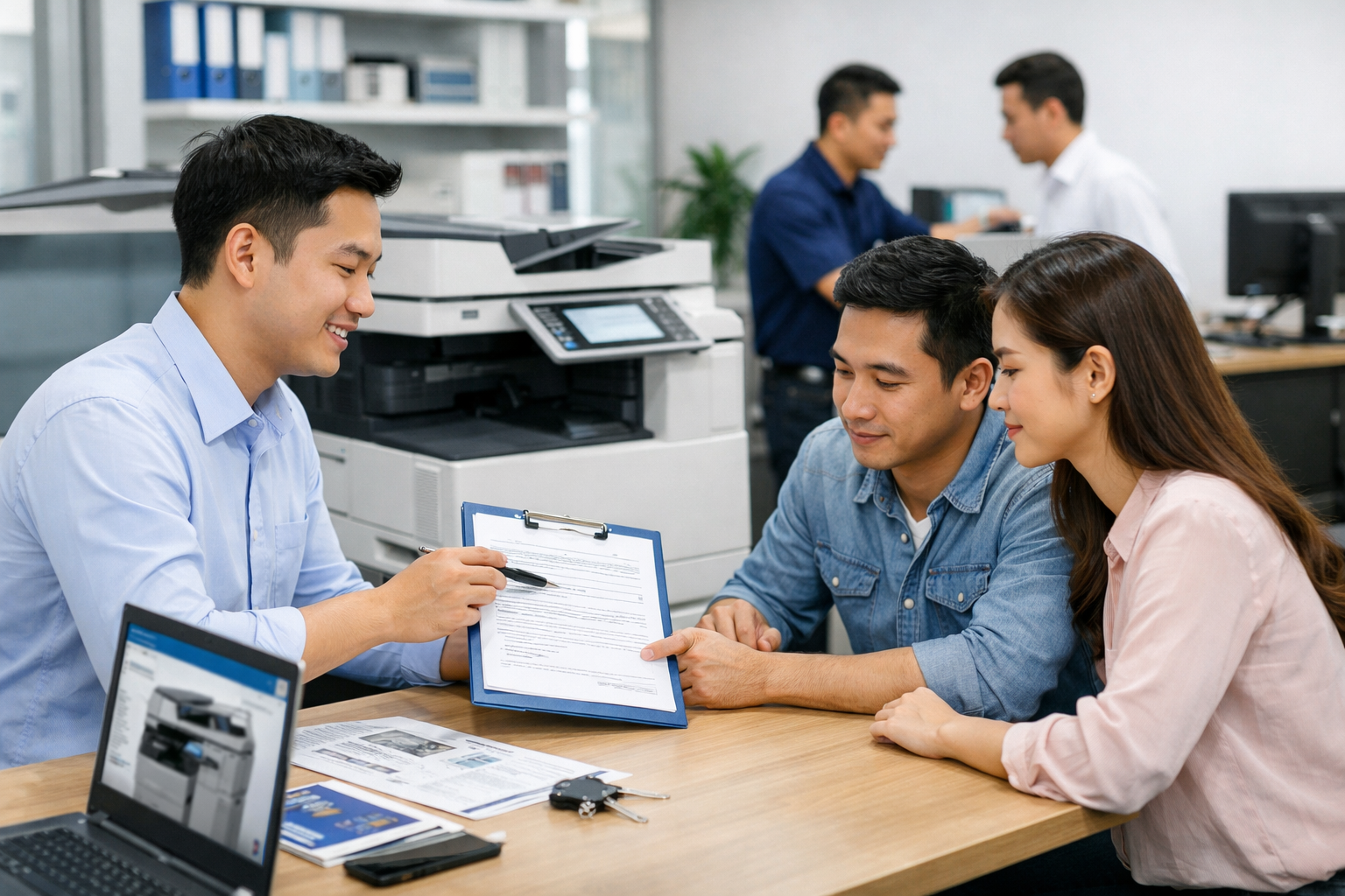 bảng giá thuê máy photocopy Tân Hà - Quy trình thuê máy photocopy tại Tân Hà