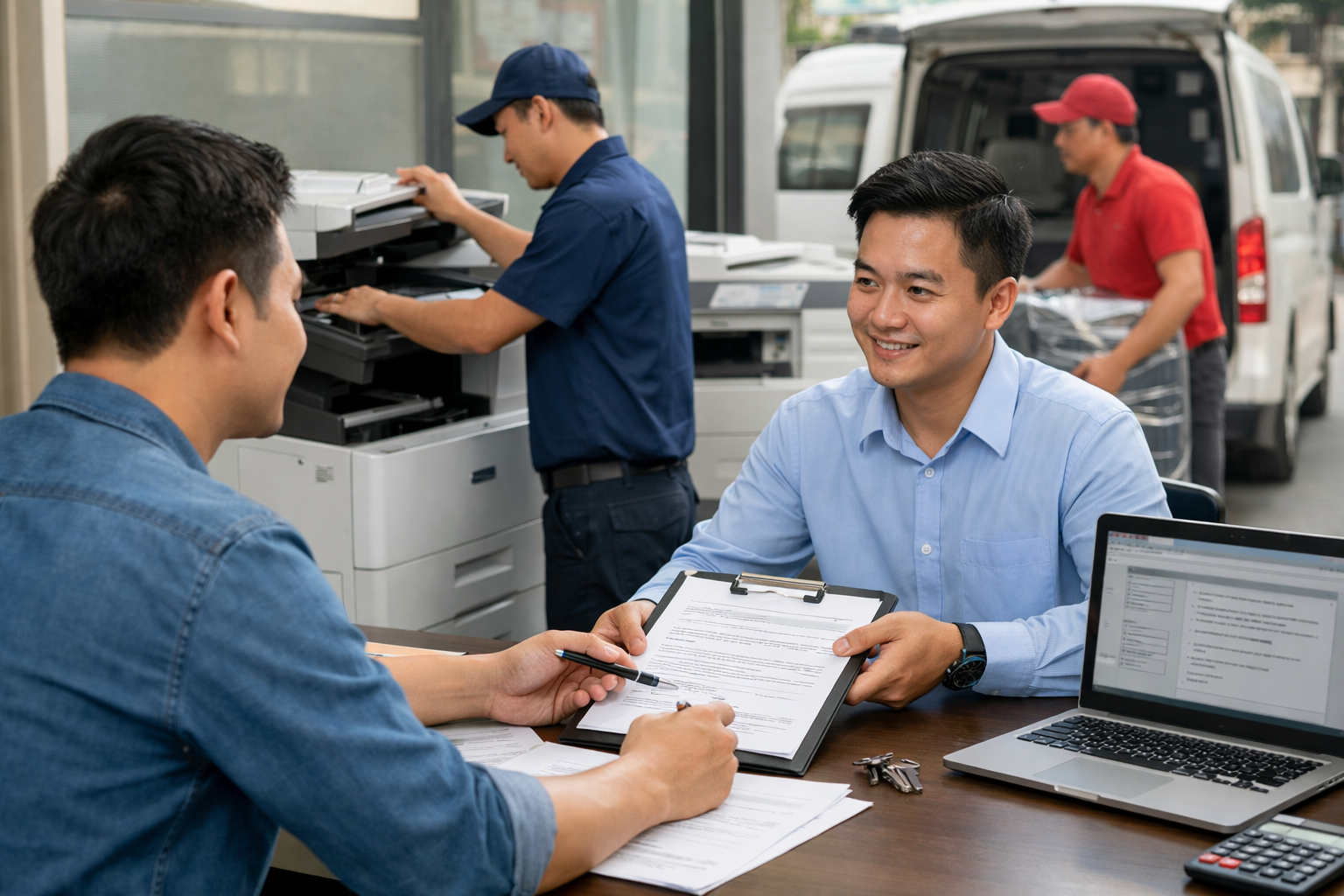 cách thuê máy photocopy Tân Hà Lâm Hà - II. Quy Trình Thuê Máy Photocopy Tại Tân Hà Lâm Hà