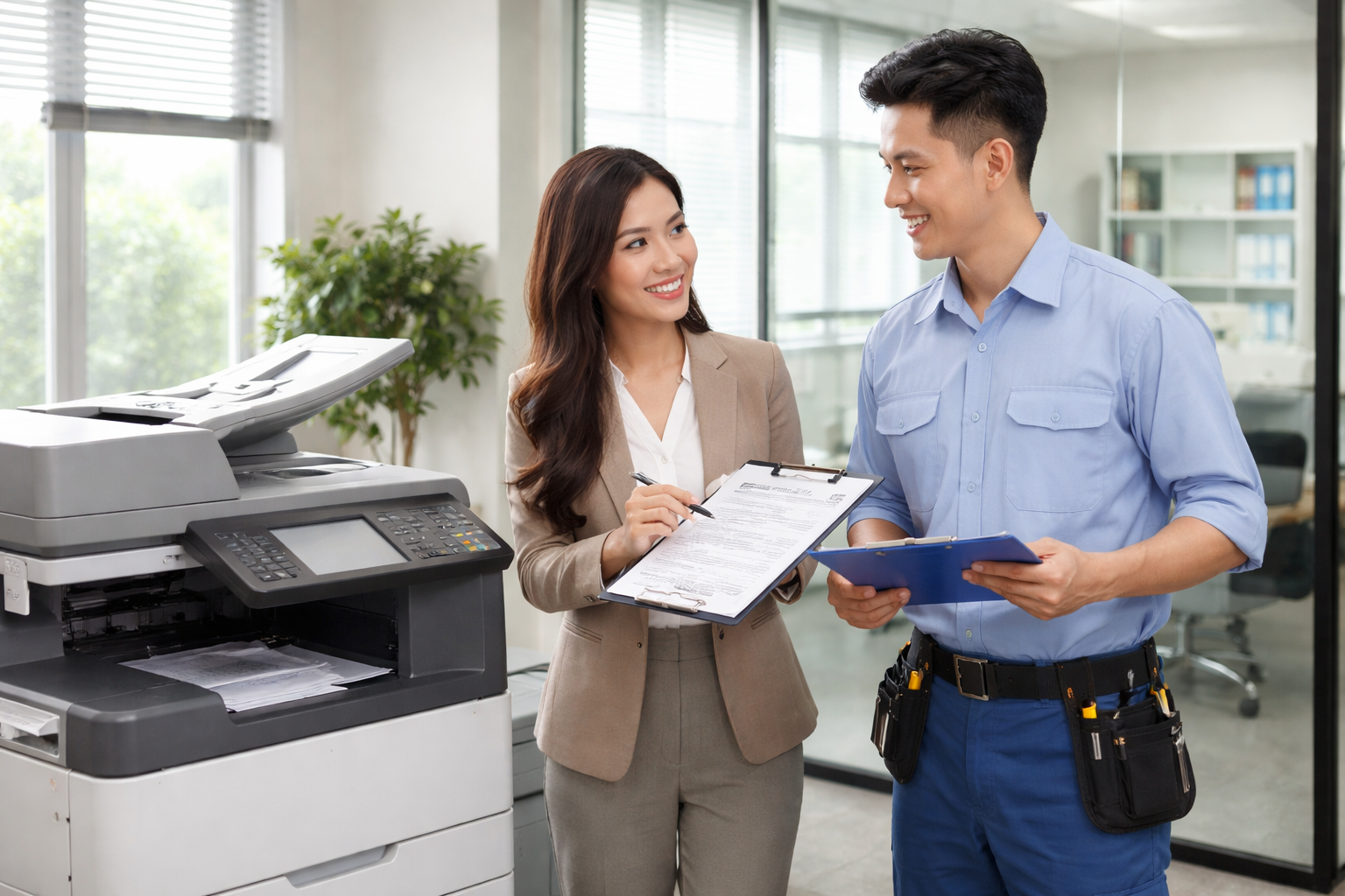 thuê photocopy Nam Ban Lâm Hà uy tín - Quy trình thuê máy photocopy tại Nam Ban Lâm Hà