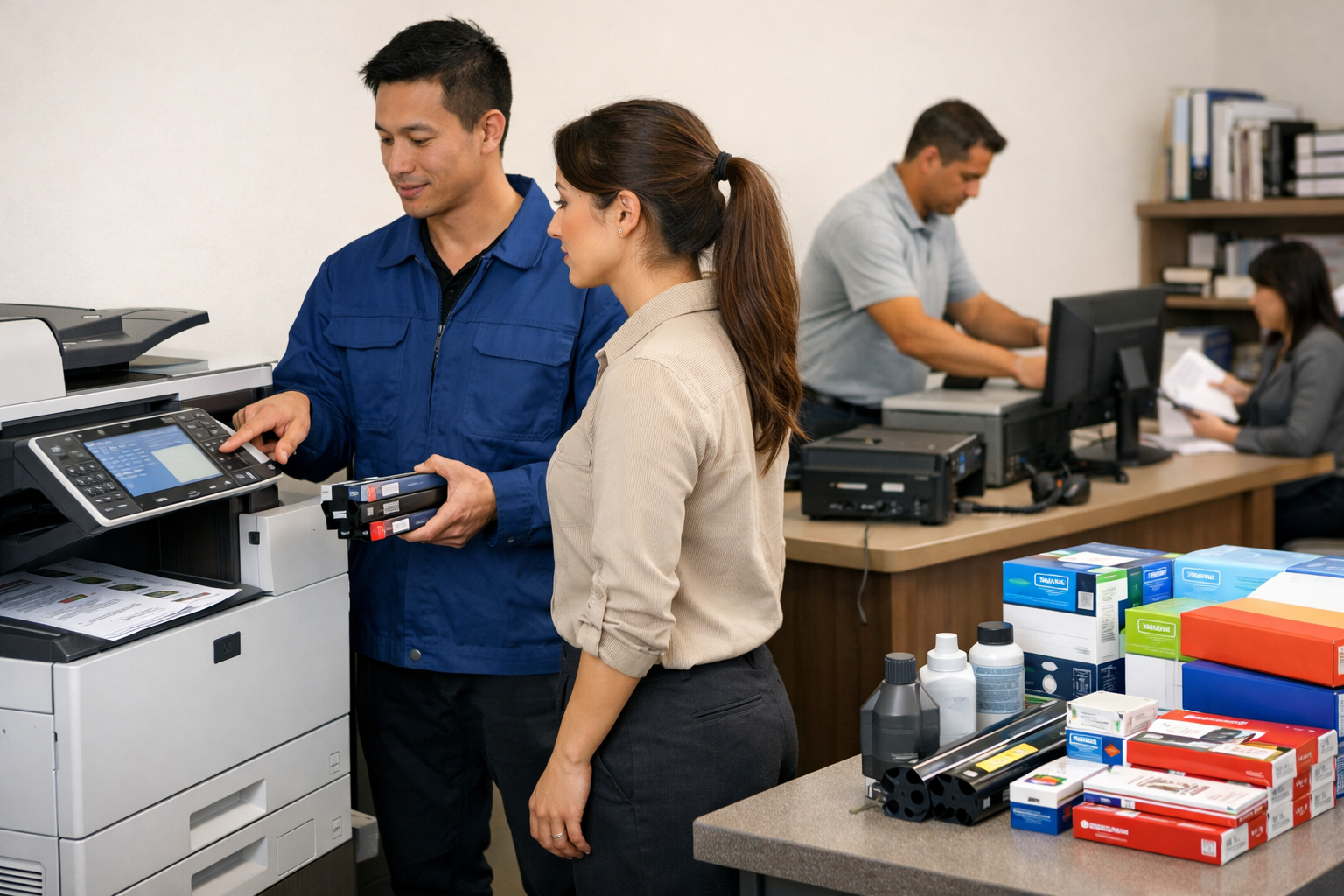 kinh nghiệm thuê photocopy Nam Ban Lâm Hà - Các dịch vụ đi kèm khi thuê máy photocopy tại Nam Ban Lâm Hà