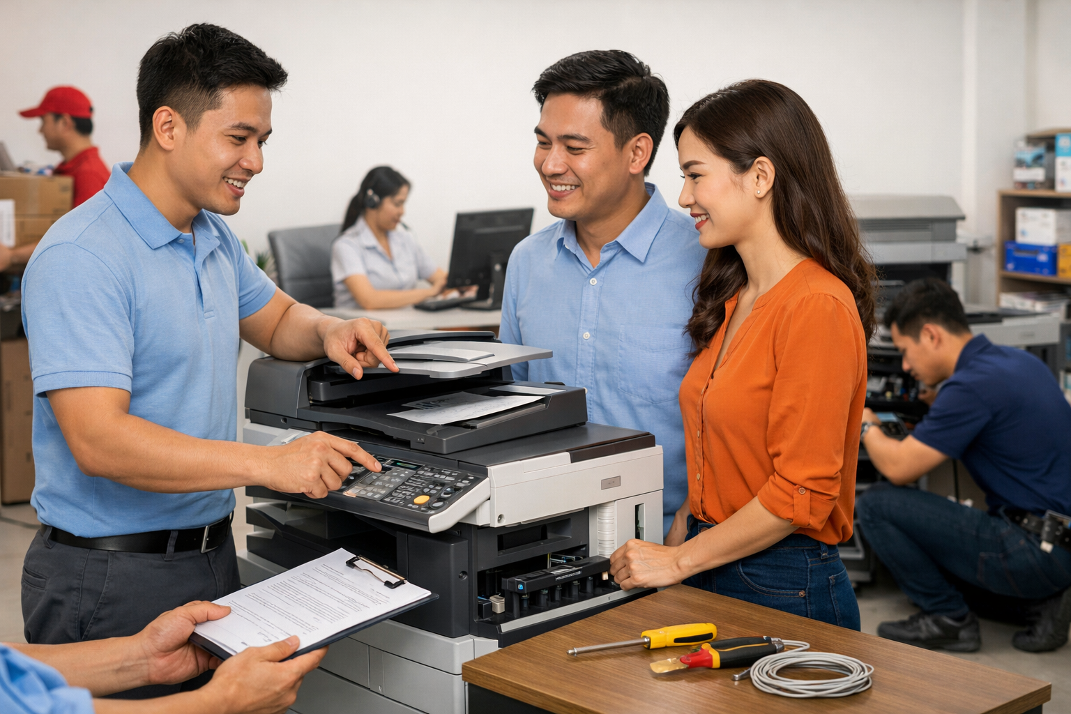 hướng dẫn thuê máy photocopy Lâm Hà - Các dịch vụ hỗ trợ khi thuê máy photocopy tại Lâm Hà