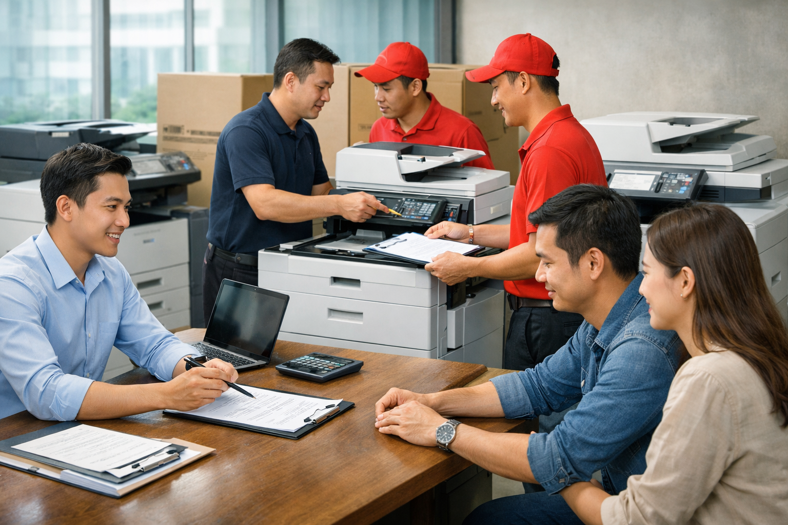 Hướng dẫn thuê máy photocopy Phú Sơn - Quy trình thuê máy photocopy tại Phú Sơn