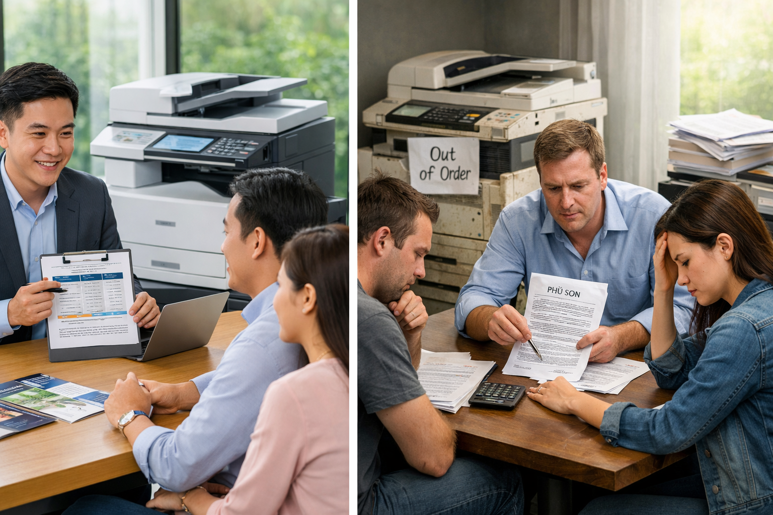 Cách thuê máy photocopy Phú Sơn - So Sánh Dịch Vụ Thuê Máy Photocopy Phú Sơn Với Các Đơn Vị Khác