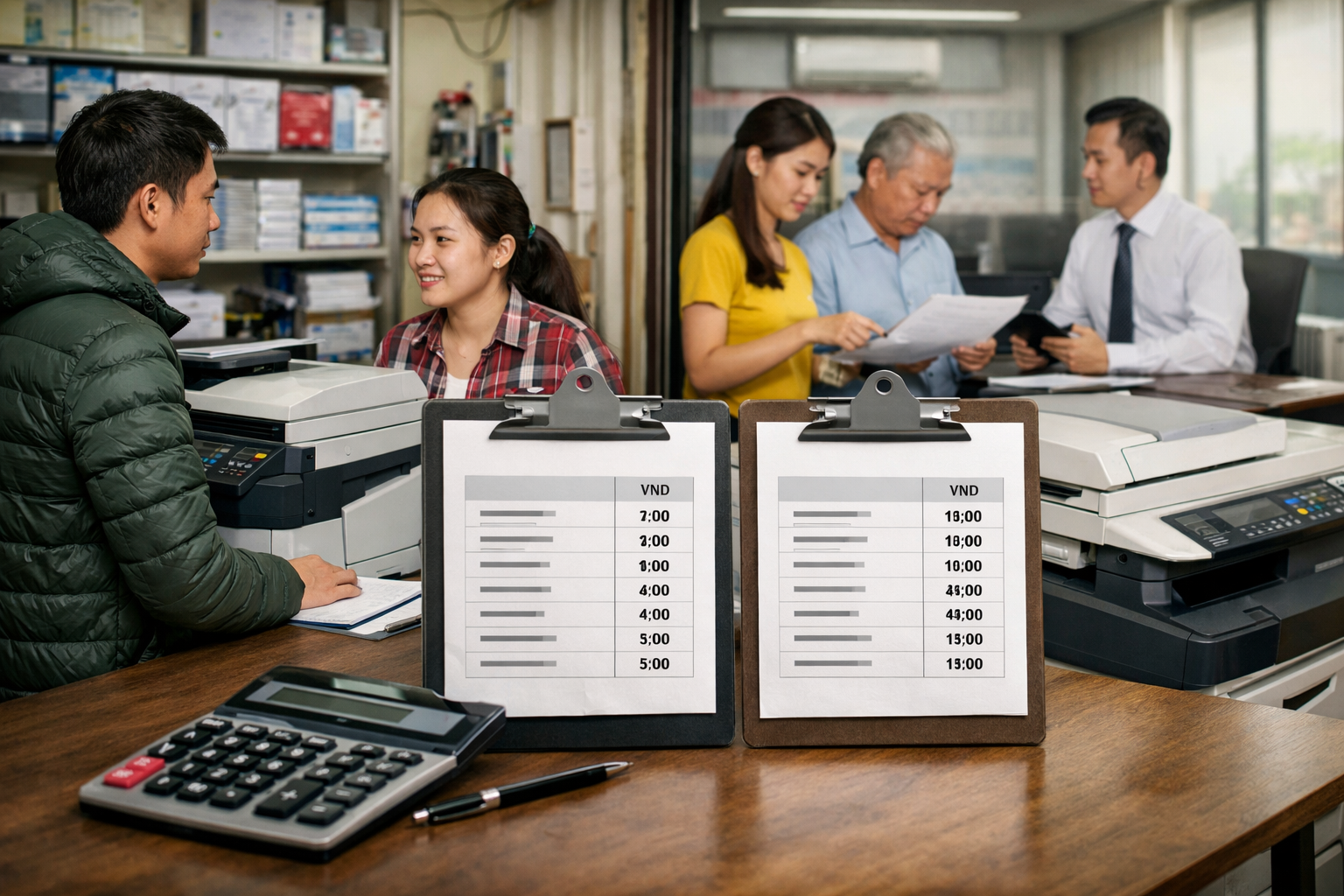 so sánh giá photocopy Đinh Văn Lâm Hà - So sánh giá photocopy Đinh Văn Lâm Hà với các dịch vụ khác