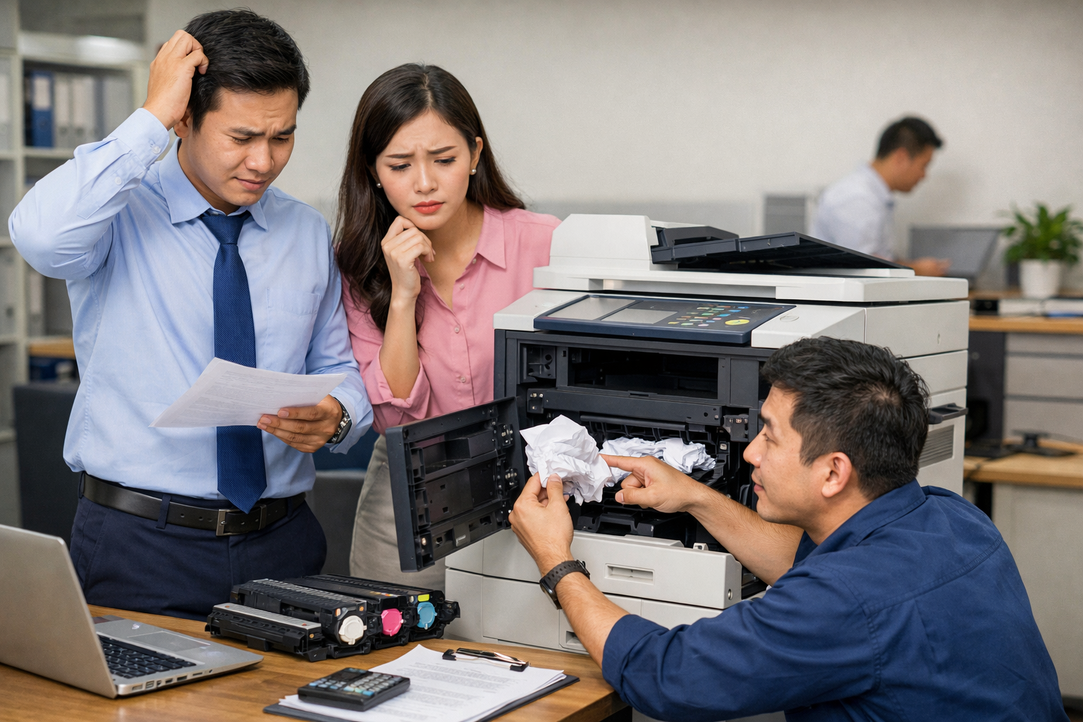 nơi cho thuê máy photocopy Tà Hine - Những sai lầm thường gặp khi thuê máy photocopy và cách tránh