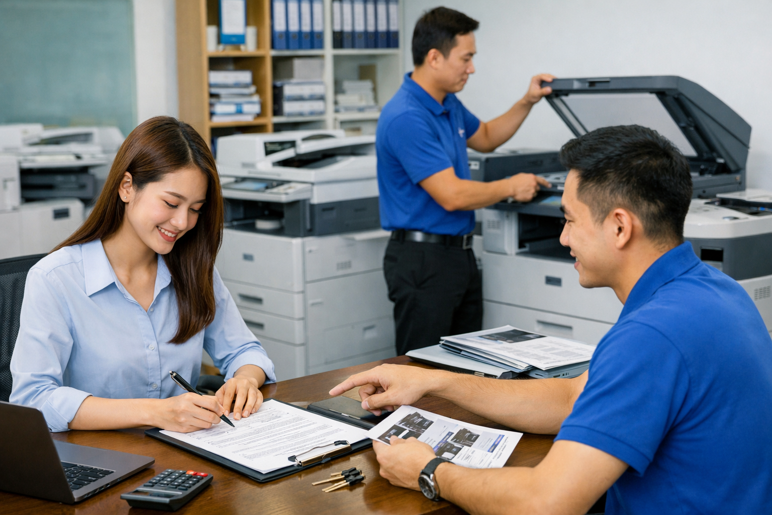 nơi thuê máy photocopy Tân Hội uy tín - Hướng dẫn quy trình thuê máy photocopy tại Tân Hội