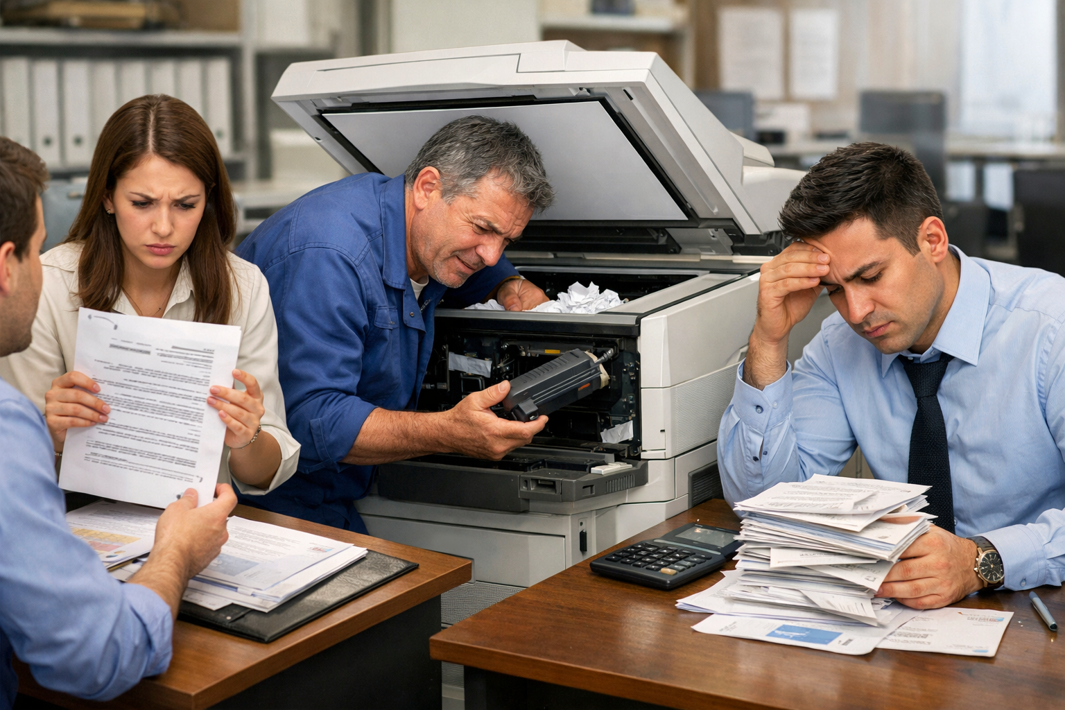 hướng dẫn thuê máy photocopy Tân Hội - Những Sai Lầm Phổ Biến Khi Thuê Máy Photocopy