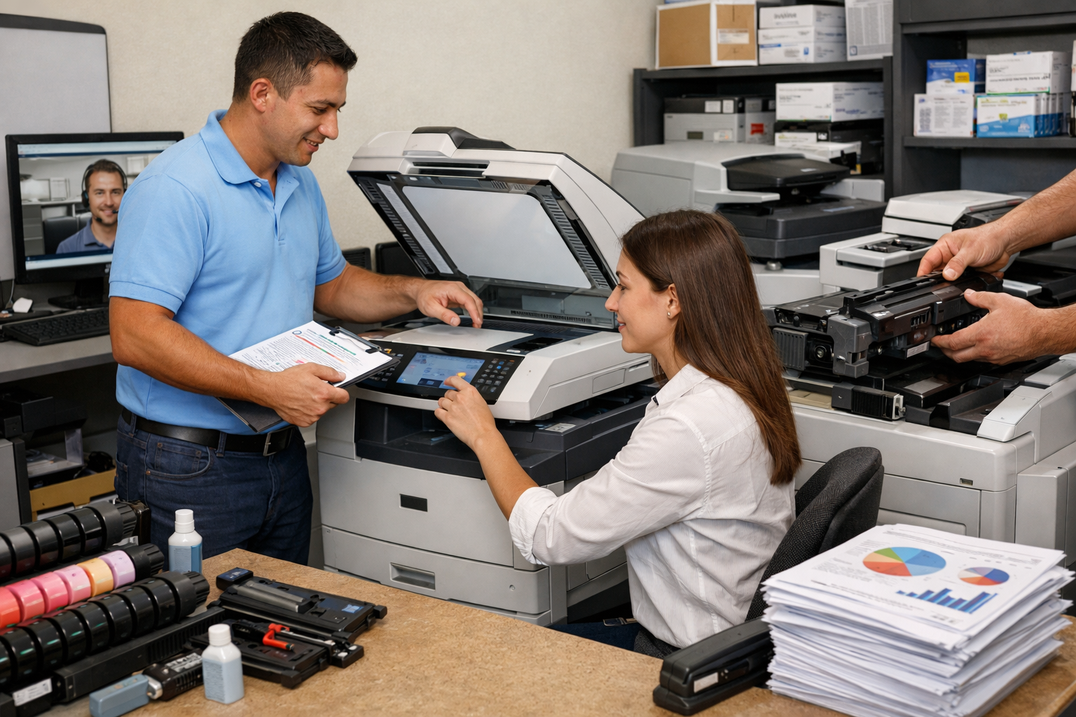 giá thuê máy photocopy Đức Trọng - Các dịch vụ kèm theo khi thuê máy photocopy tại Đức Trọng