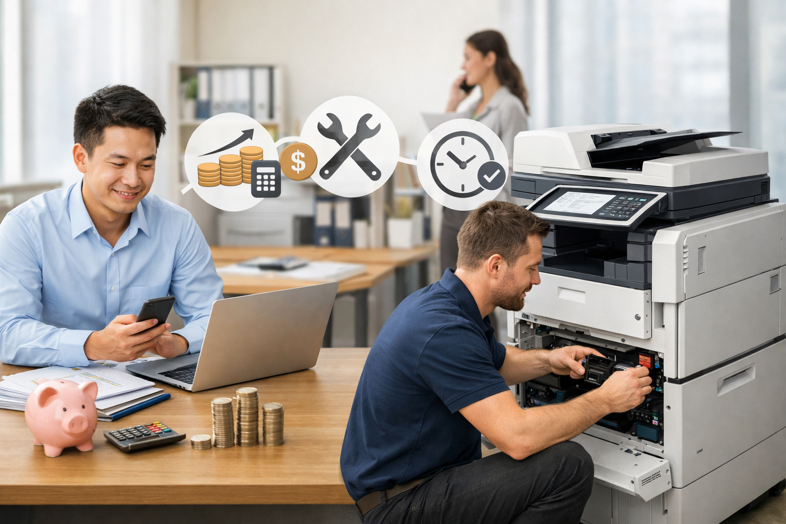 đánh giá thuê máy photocopy Hiệp Thạnh - 5. Lợi ích khi thuê máy photocopy thay vì mua máy mới