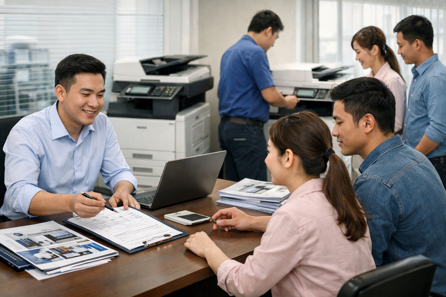 địa chỉ thuê máy photocopy D’Ran - Quy trình thuê máy photocopy tại D’Ran từ A–Z cho người mới