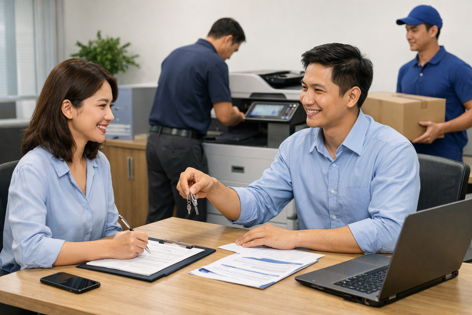 bảng giá thuê máy photocopy Quảng Lập - V. Quy trình thuê máy photocopy tại Quảng Lập