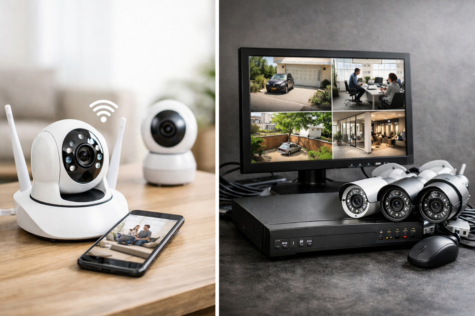 camera wifi hay camera đầu ghi tốt hơn - So sánh chi tiết camera WiFi và camera đầu ghi