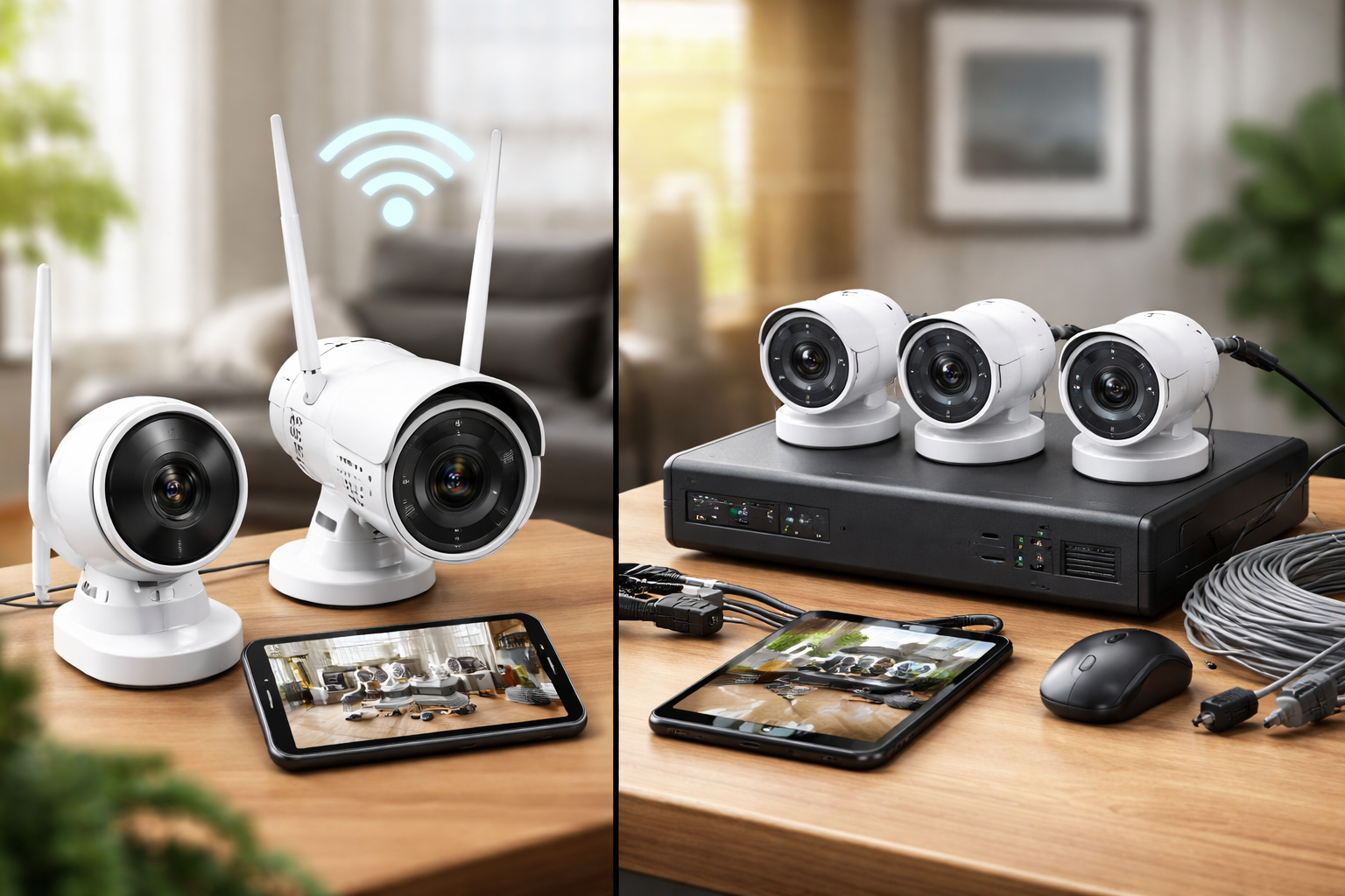 camera wifi hay camera đầu ghi tốt hơn - Ưu và nhược điểm của từng loại camera
