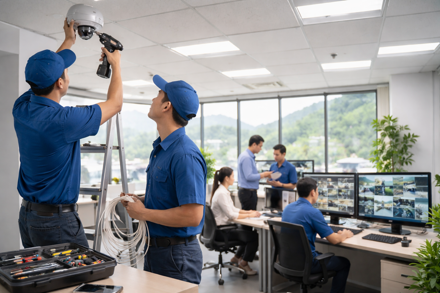 lắp camera giám sát văn phòng tại Lâm Đồng - Quy trình lắp camera giám sát văn phòng tại Lâm Đồng chuyên nghiệp