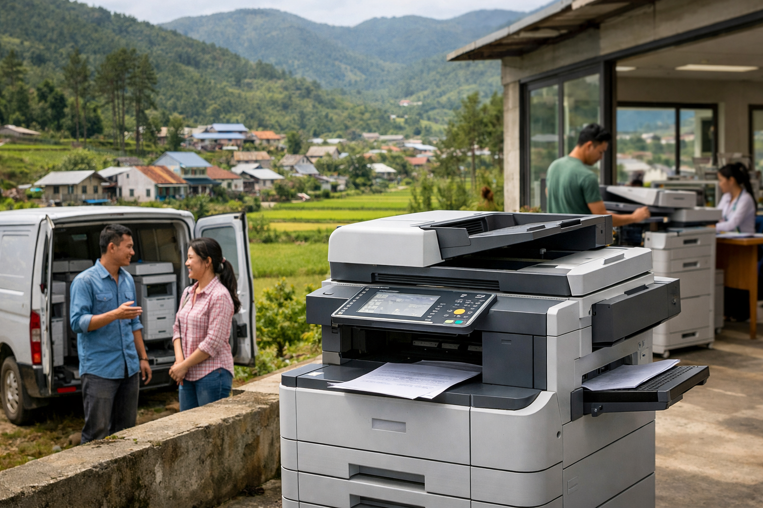 Cho thuê máy photocopy Đông Giang Lâm Đồng: giải pháp “nhẹ vốn” nhưng nặng hiệu quả cho văn phòng và cơ sở dịch vụ