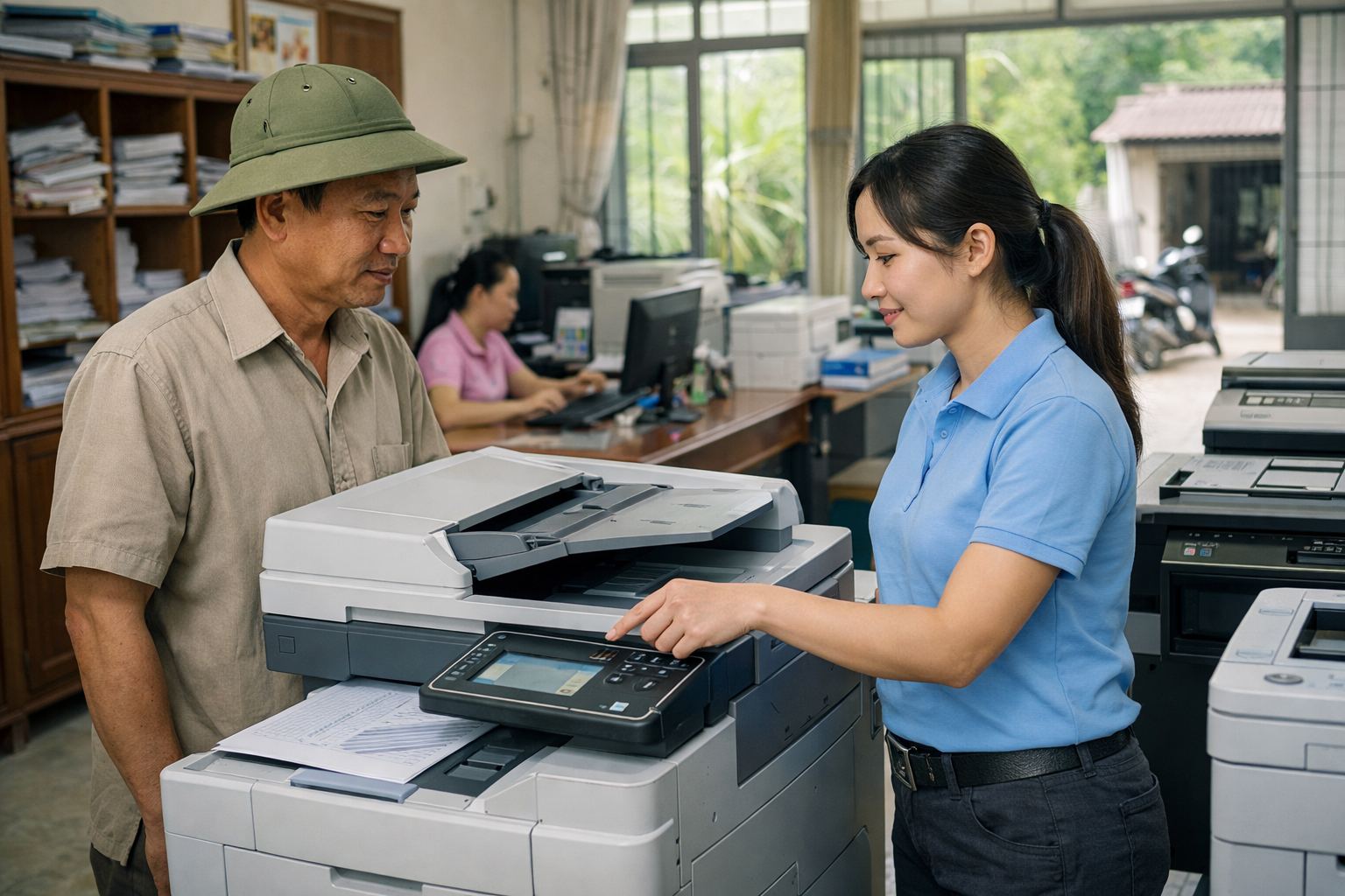 Cho thuê máy photocopy Cát Tiên 2 Lâm Đồng: giải pháp tiết kiệm, vận hành ổn định cho mọi nhu cầu in ấn
